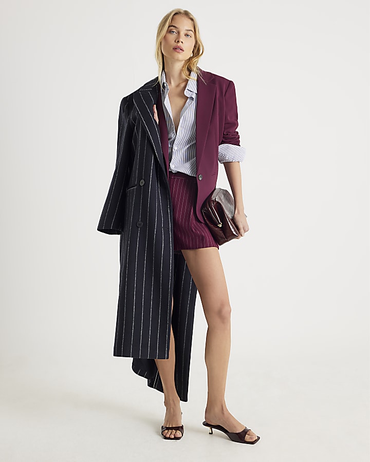 Red Edge To Edge Blazer