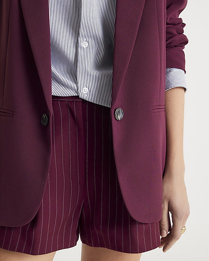Red Edge To Edge Blazer