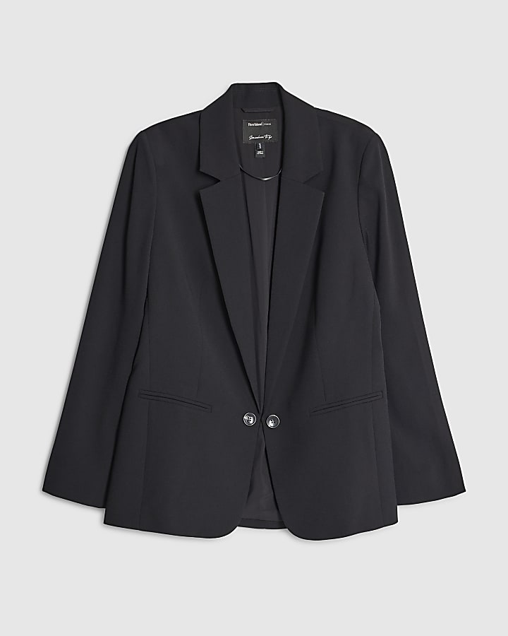 Black Edge To Edge Blazer