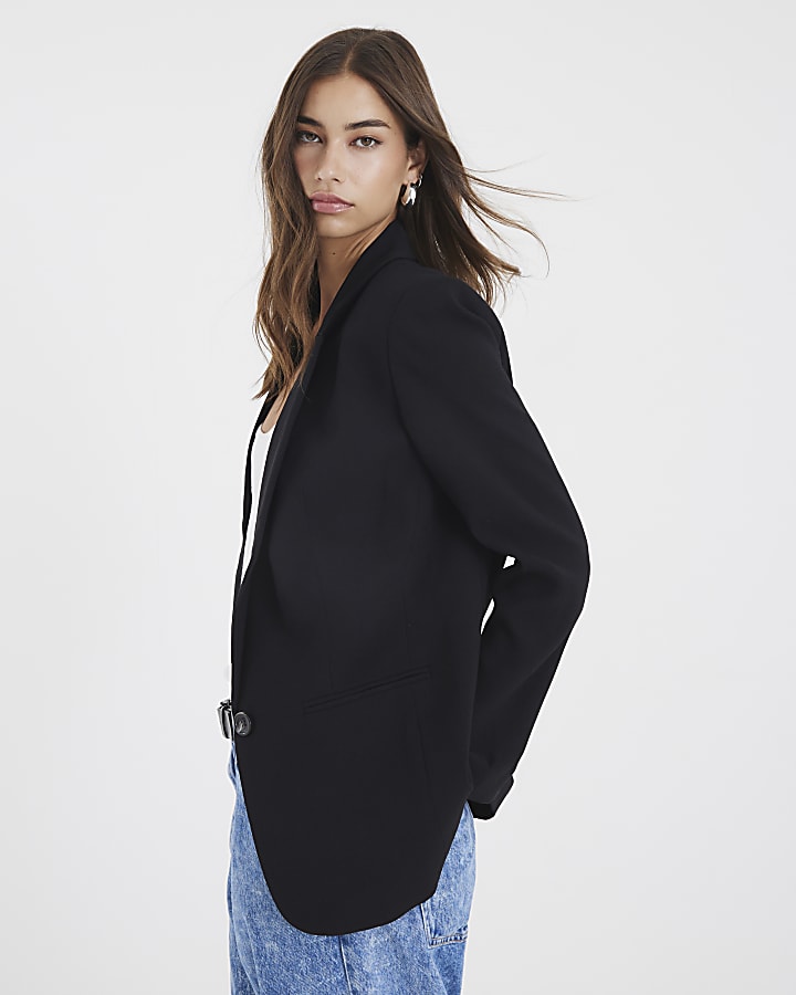 Black Edge To Edge Blazer