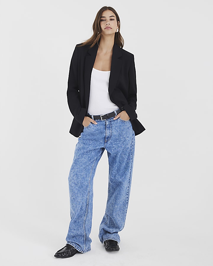 Black Edge To Edge Blazer