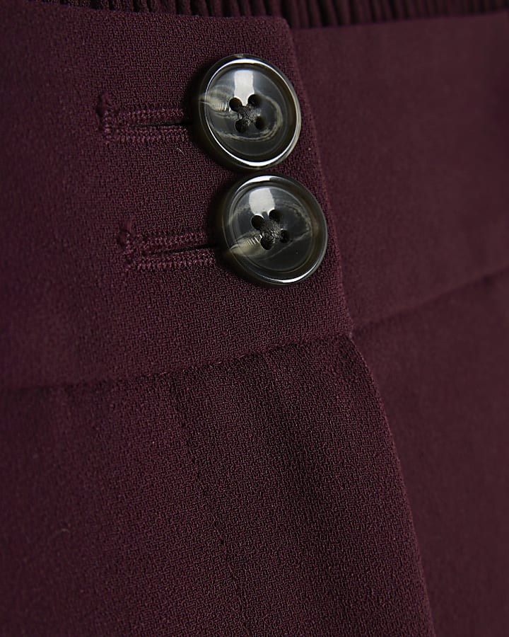 Purple Wide Leg Tailored Trousers