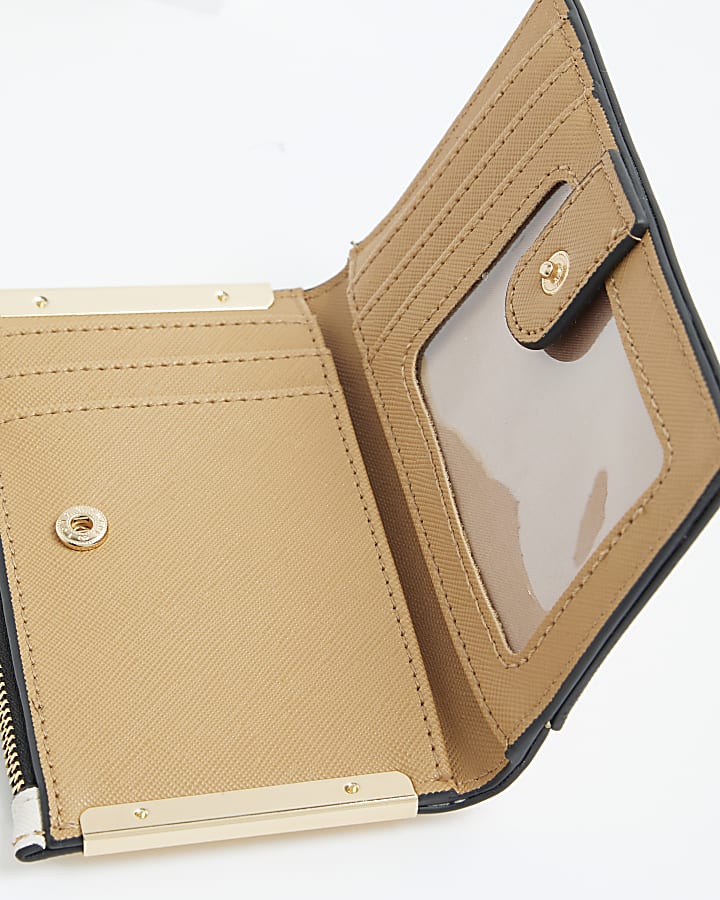 Cream RR Monogram Embossed Mini Purse