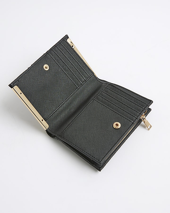 Black Panelled Monogram Purse