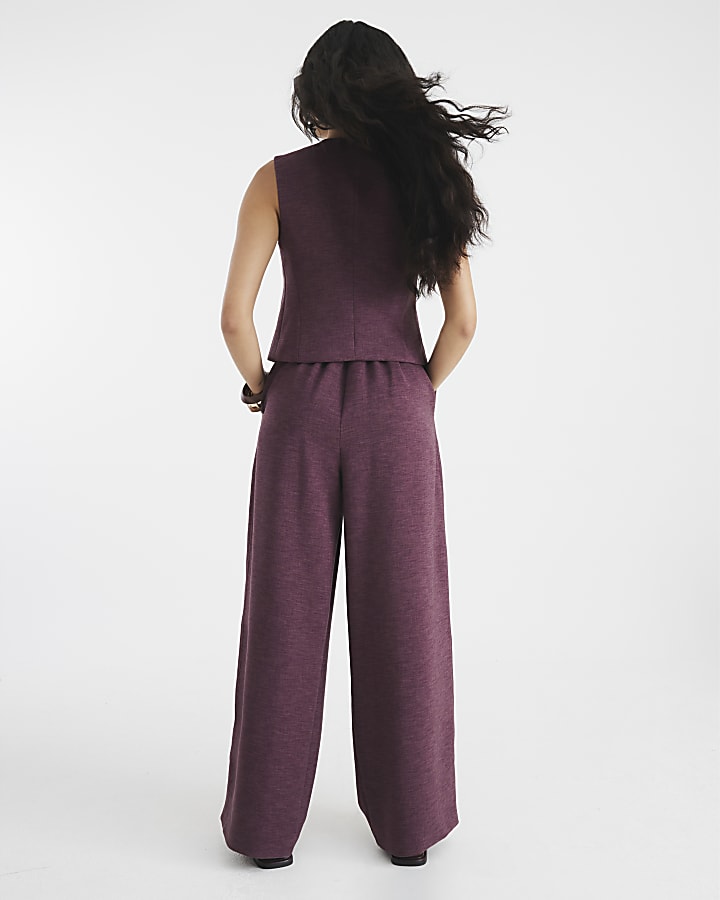 Purple Wide Leg Trousers