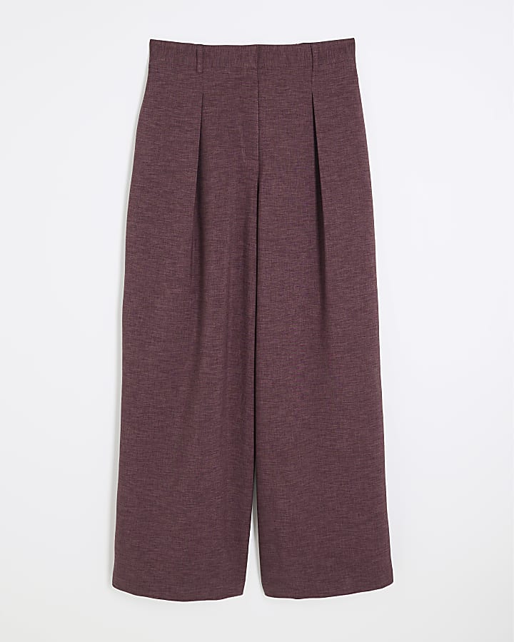 Purple Wide Leg Trousers