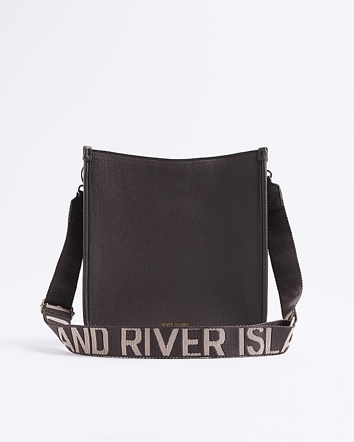 Brown RI Logo Messenger Bag