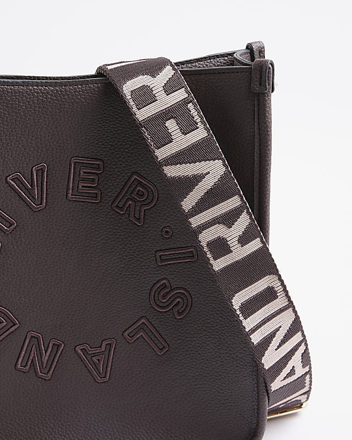 Brown RI Logo Messenger Bag