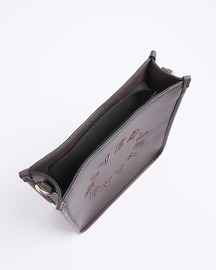 Brown RI Logo Messenger Bag
