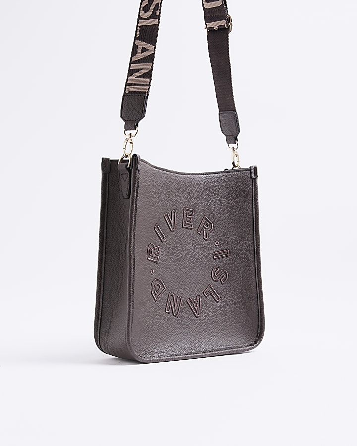 Brown RI Logo Messenger Bag