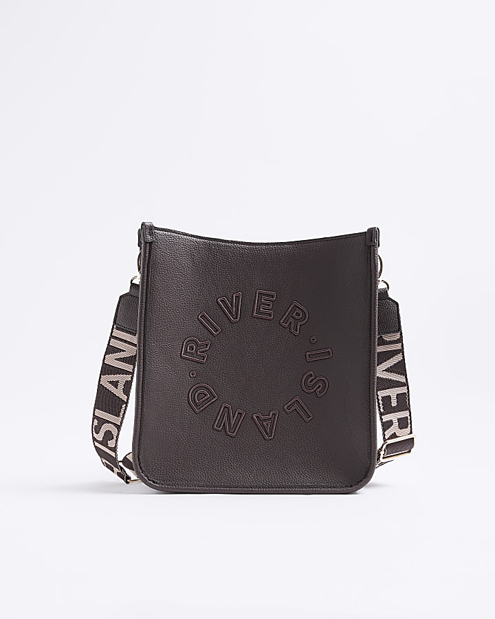 Brown RI Logo Messenger Bag