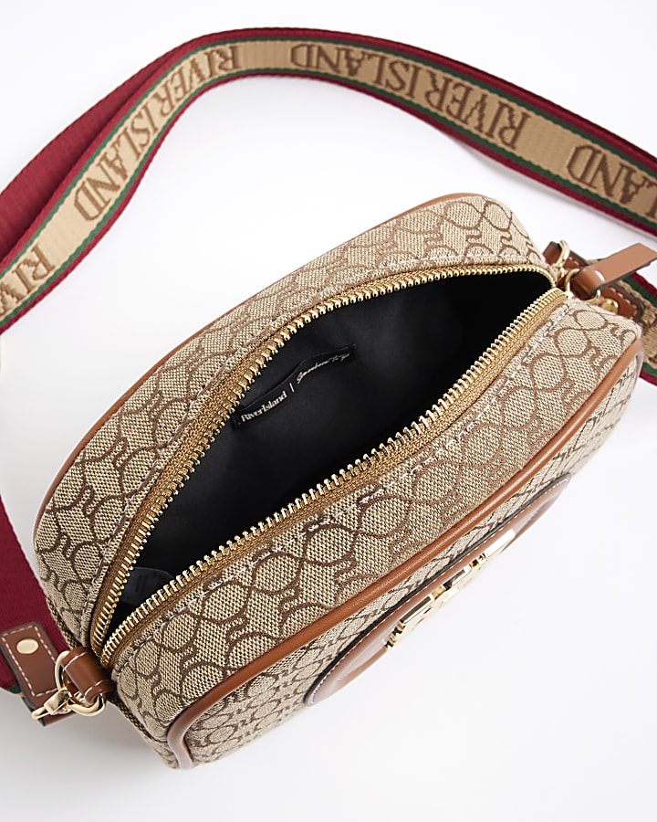 Beige RR Monogram Cross Body Bag