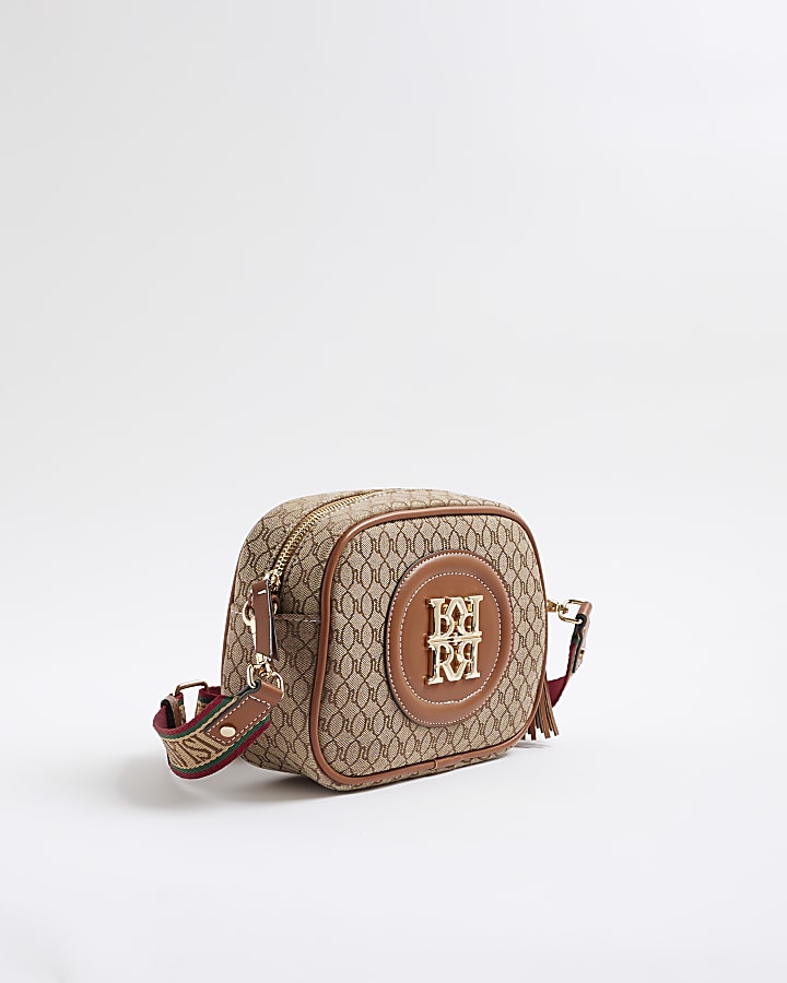 Beige RR Monogram Cross Body Bag