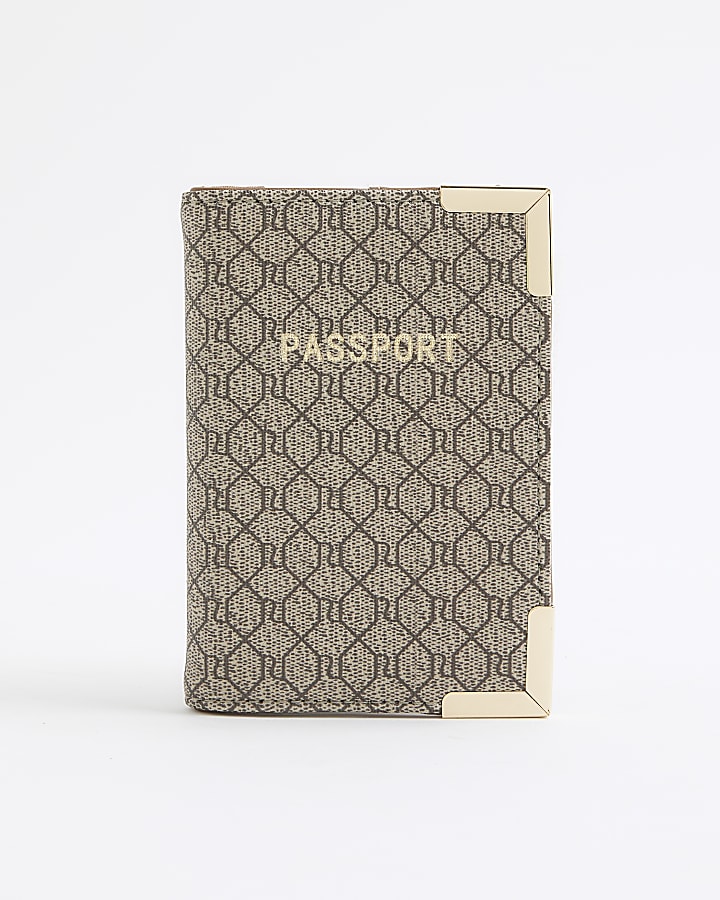 Beige Monogram Passport Holder