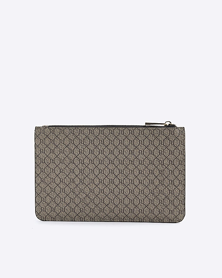 Beige RI Monogram Travel Wallet
