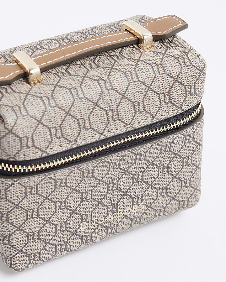 Beige RI Monogram Trinket Holder