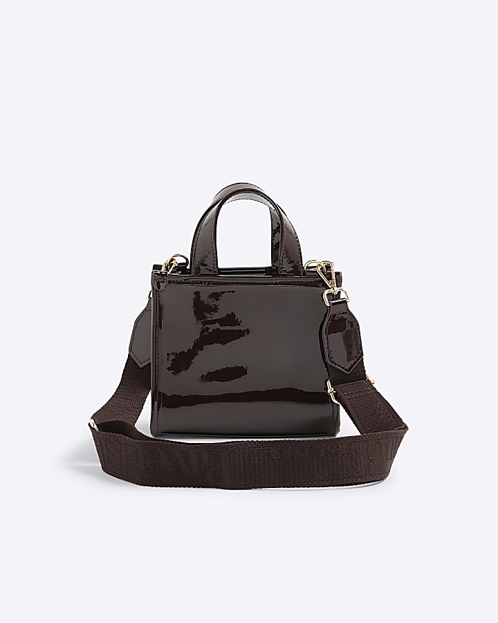 Brown Mini Embossed Tote Bag