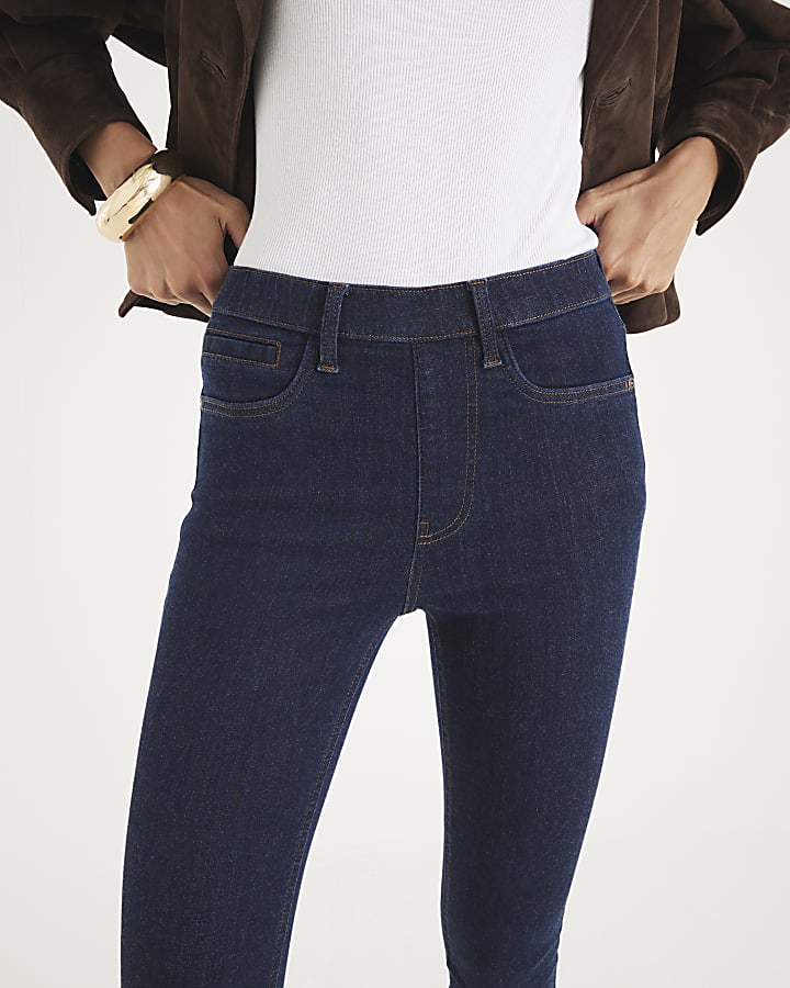 Blue Pull On Skinny Sculpt Jeans