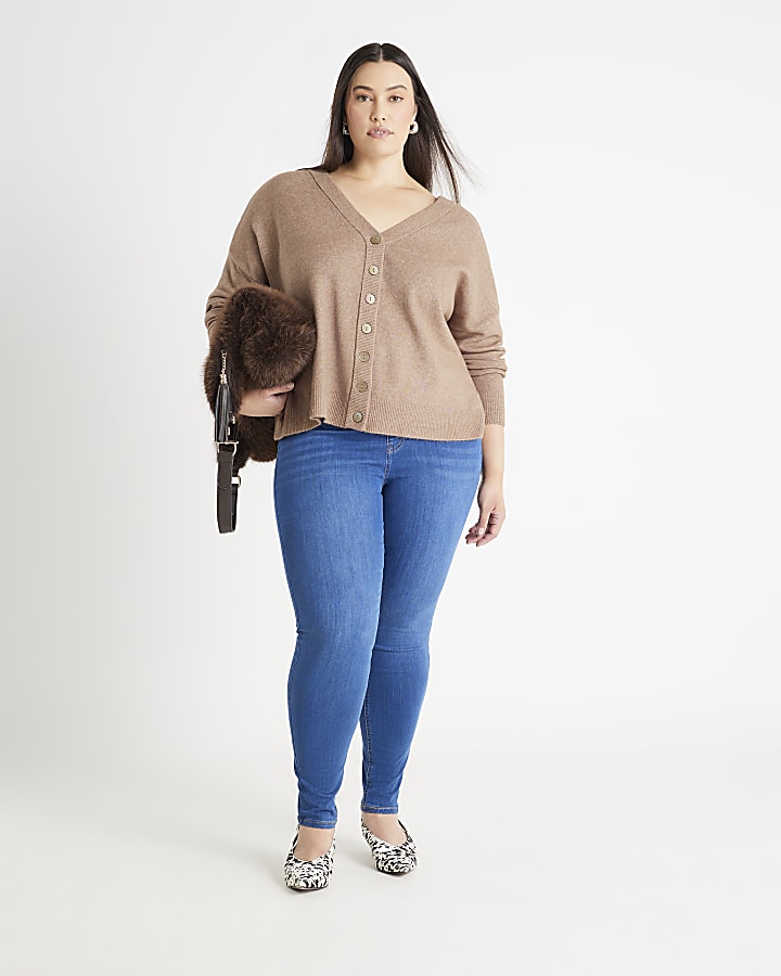 Blue Pull-On Sculpt Skinny Jeans