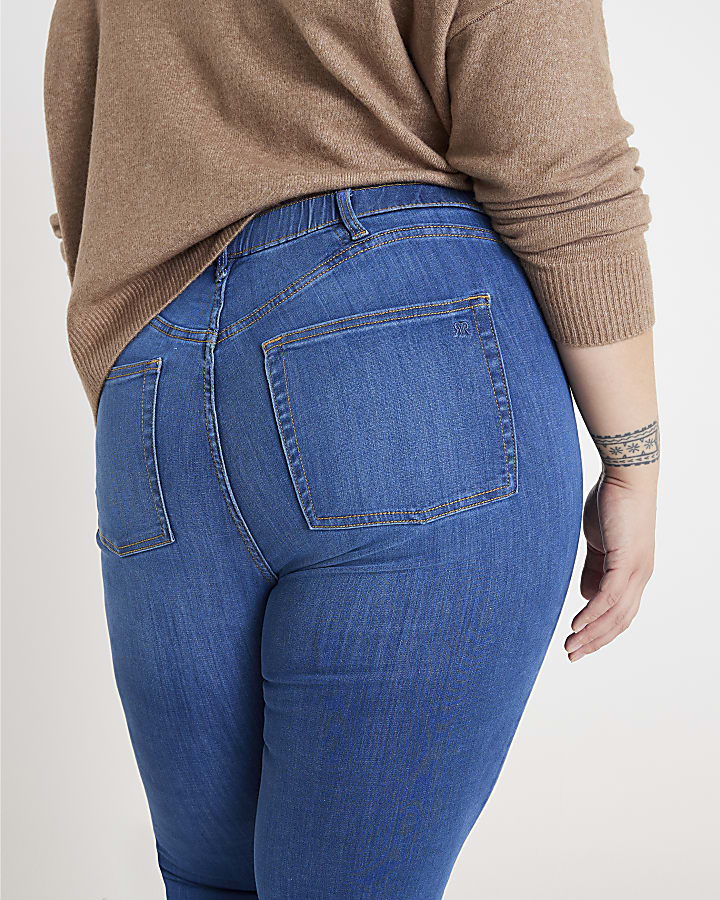 Blue Pull-On Sculpt Skinny Jeans