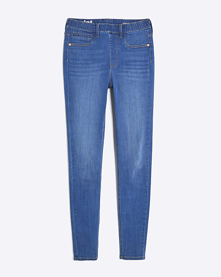 Blue Pull On Skinny Sculpt Jeans