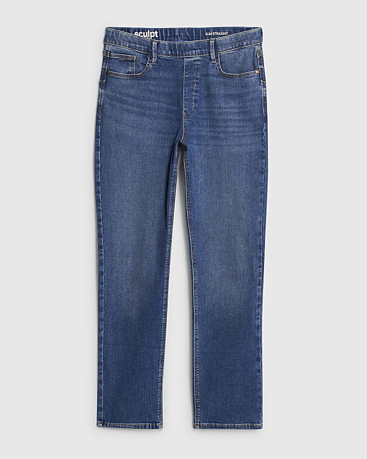 Blue Sculpt Pull on Slim Jeans