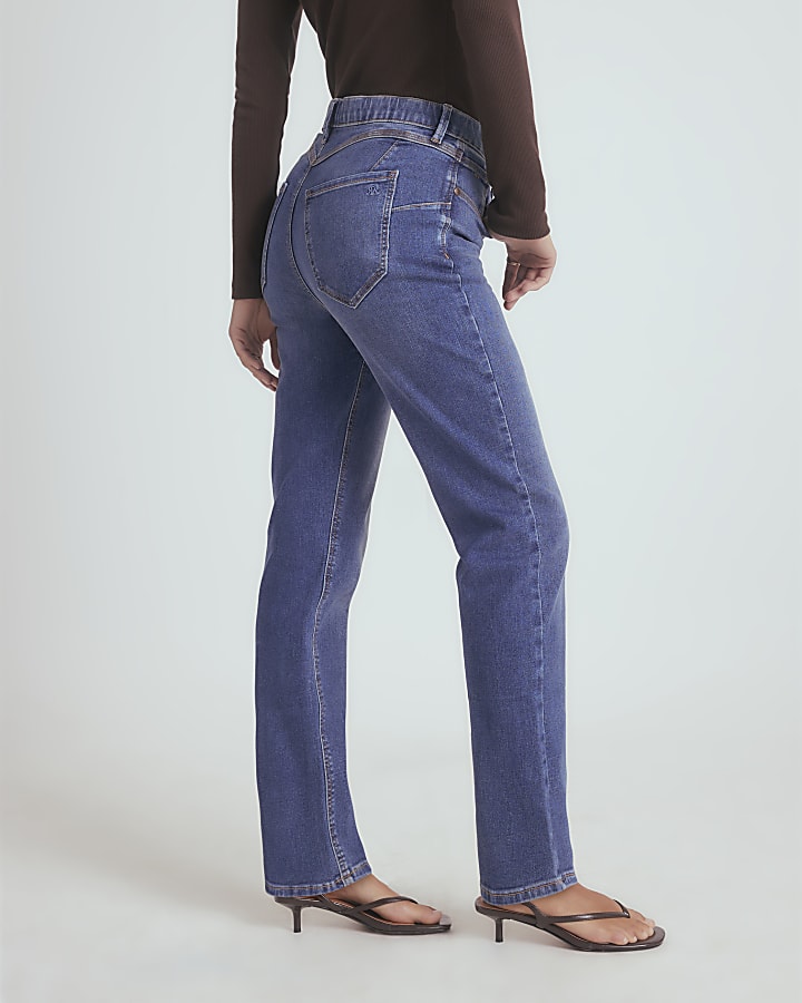 Blue Sculpt Pull on Slim Jeans