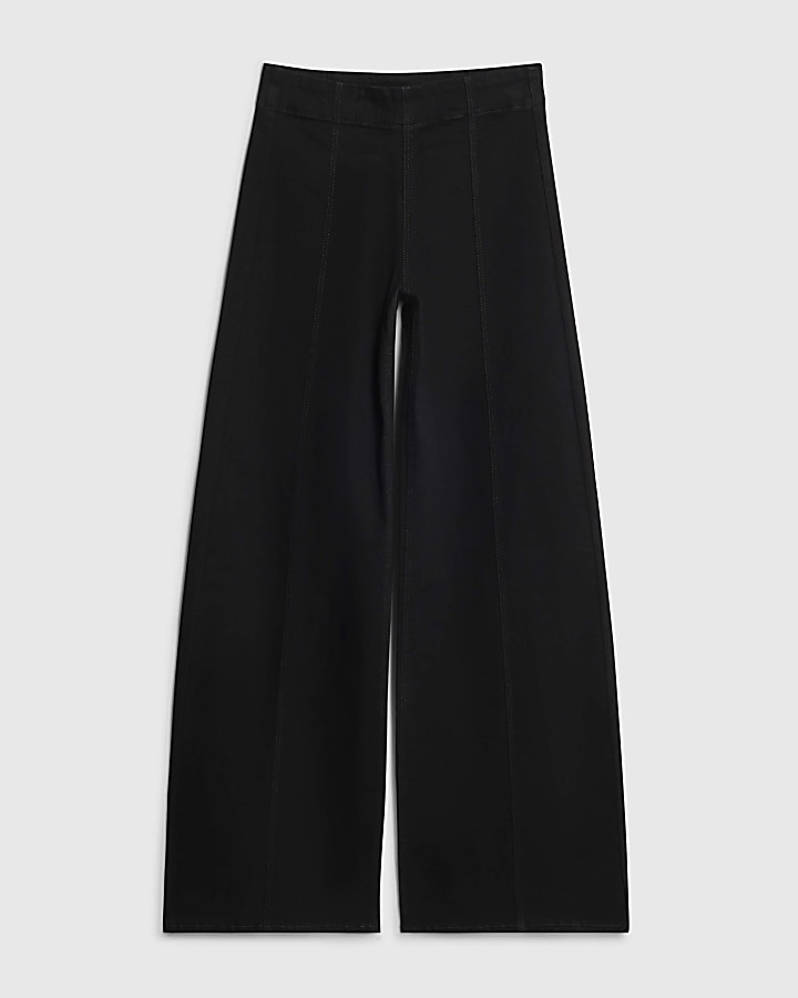 Black Pull on Palazzo Jeans