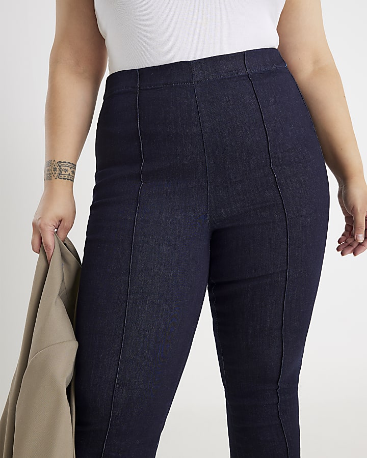 Indigo Pull-On Sculpt Bootcut Jeans