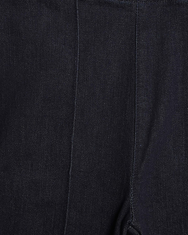 Blue Pull On Bootcut Jeans