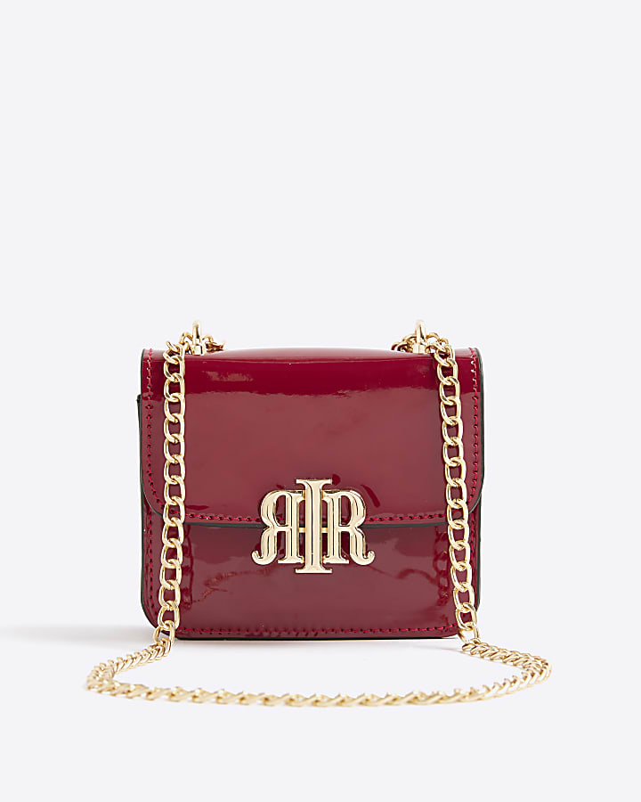 Red Mini Patent Satchel Bag