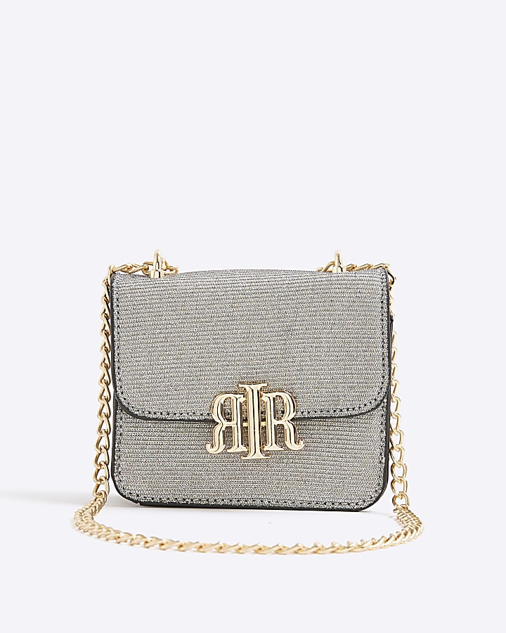 Silver Glitter Mini Satchel Purse