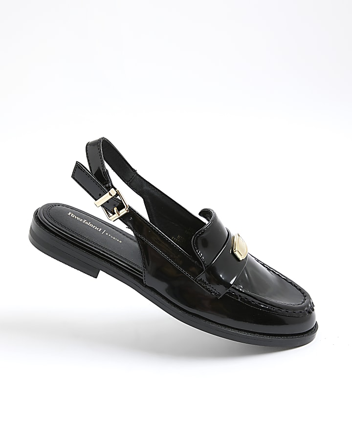 Black Slingback Loafers