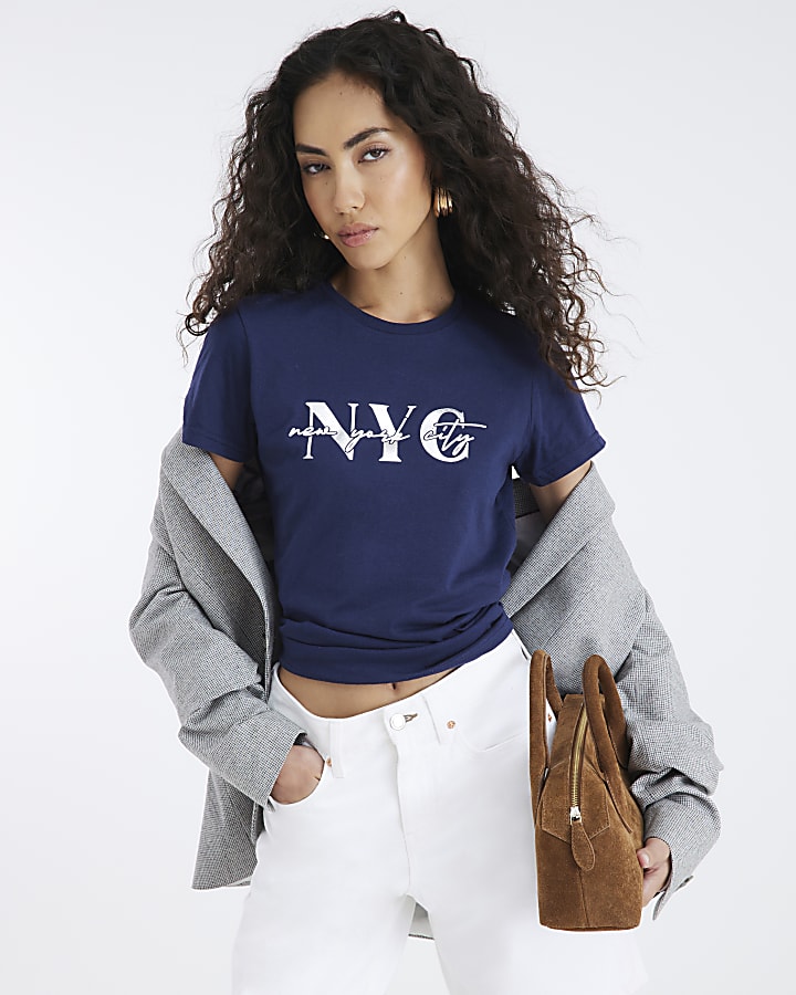 Navy Short Sleeve NYC T-Shirt