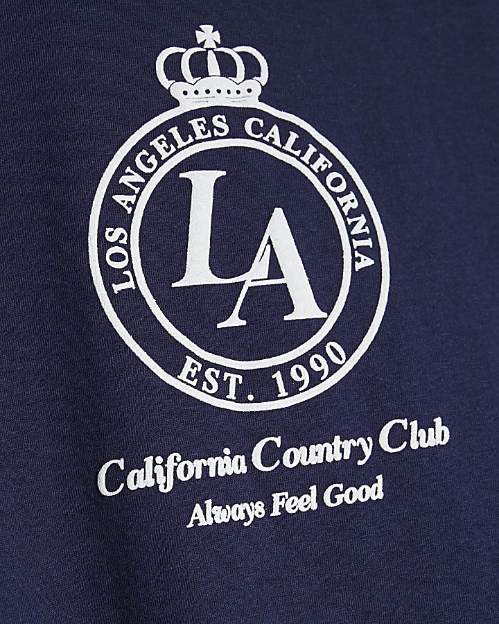 Navy Short Sleeve LA Crest T-Shirt