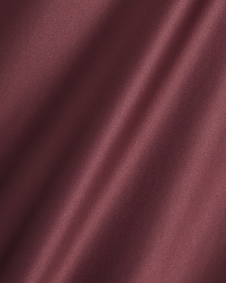 Purple Satin Maxi Skirt
