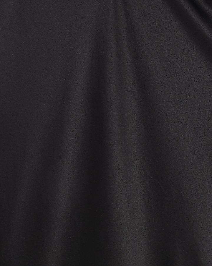 Black Satin Maxi Skirt