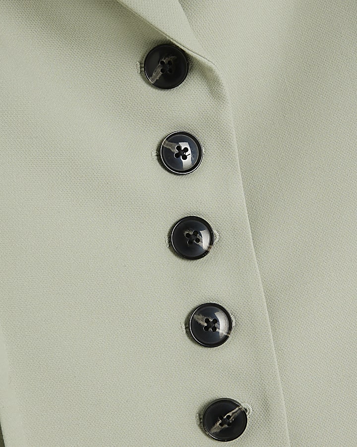 RI Studio Green Cinched Waist Blazer