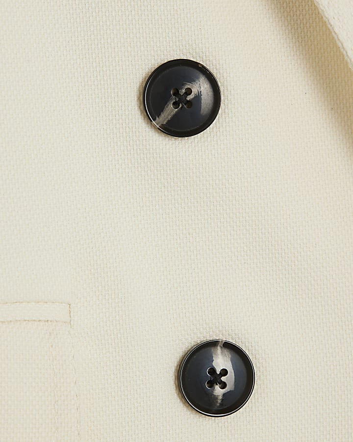 RI Studio Cream boxy cropped waistcoat