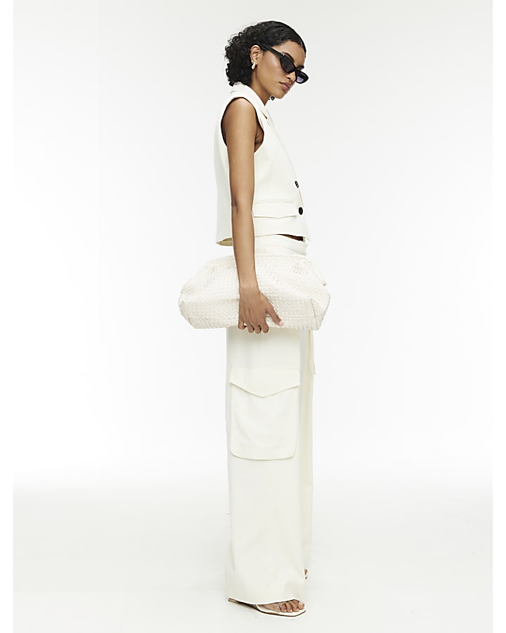 RI Studio Cream Tailored Utility Trousers