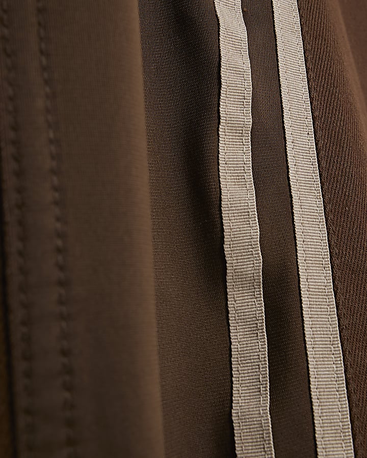 Brown Relaxed Straight Leg Hybrid Jeans