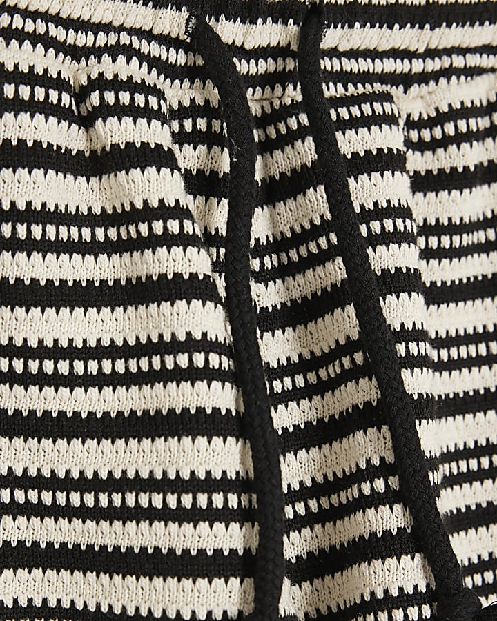 Cream Stripe Shorts