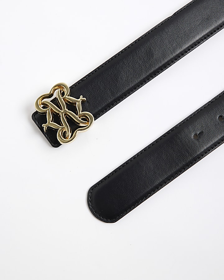 Black RI Swirl Buckle Belt