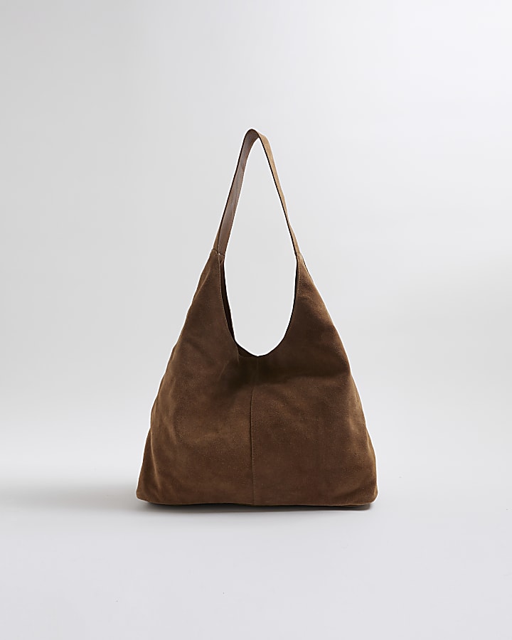 Brown Suede Shoulder Bag