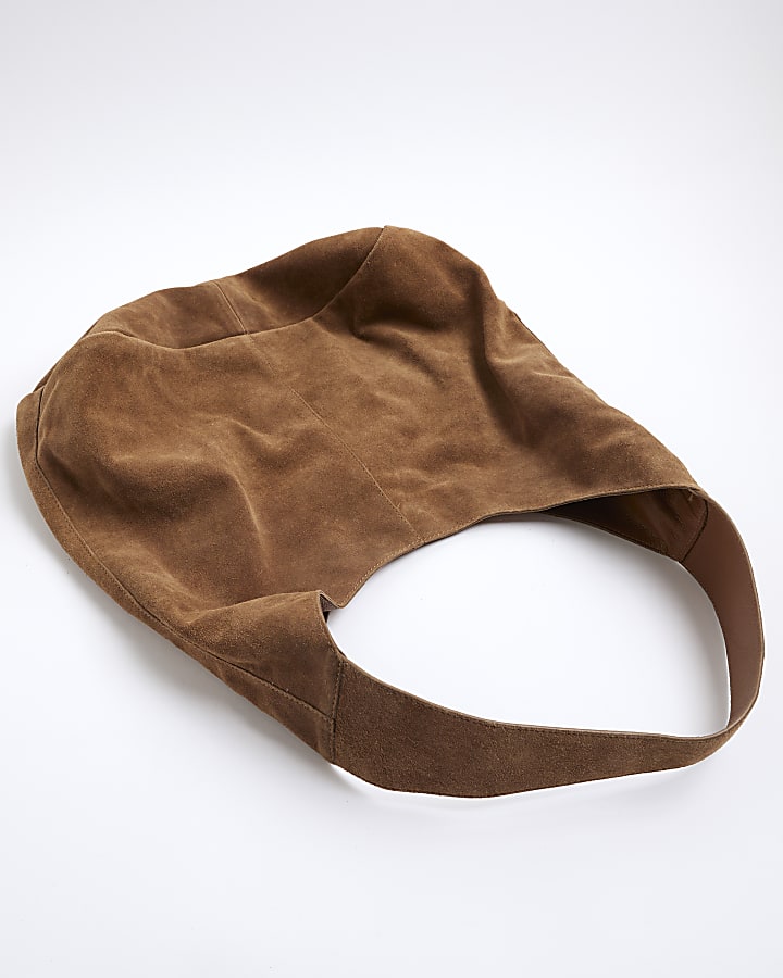 Brown Suede Shoulder Bag