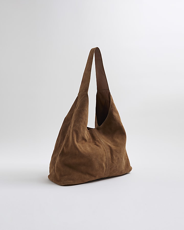 Brown Suede Shoulder Bag
