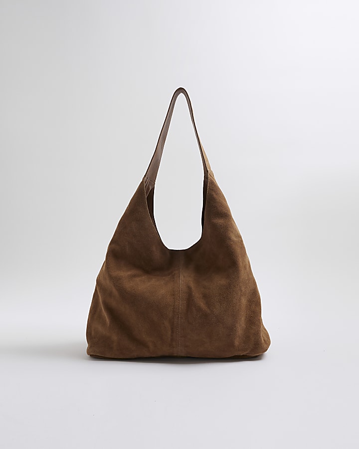 Brown Suede Shoulder Bag