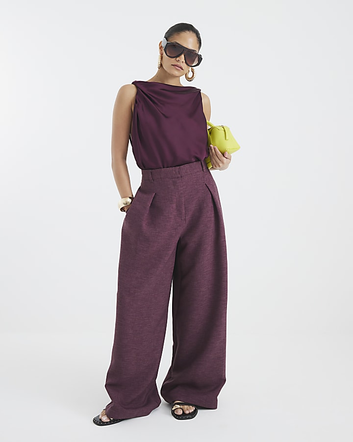 Pettie Purple Wide Leg Trousers