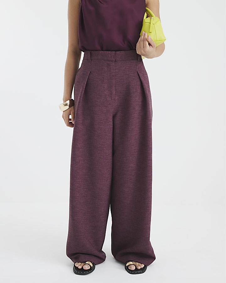 Pettie Purple Wide Leg Trousers
