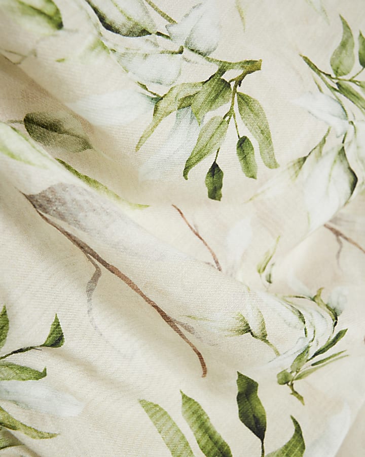 Petite Cream Floral Cowl Neck Maxi Dress